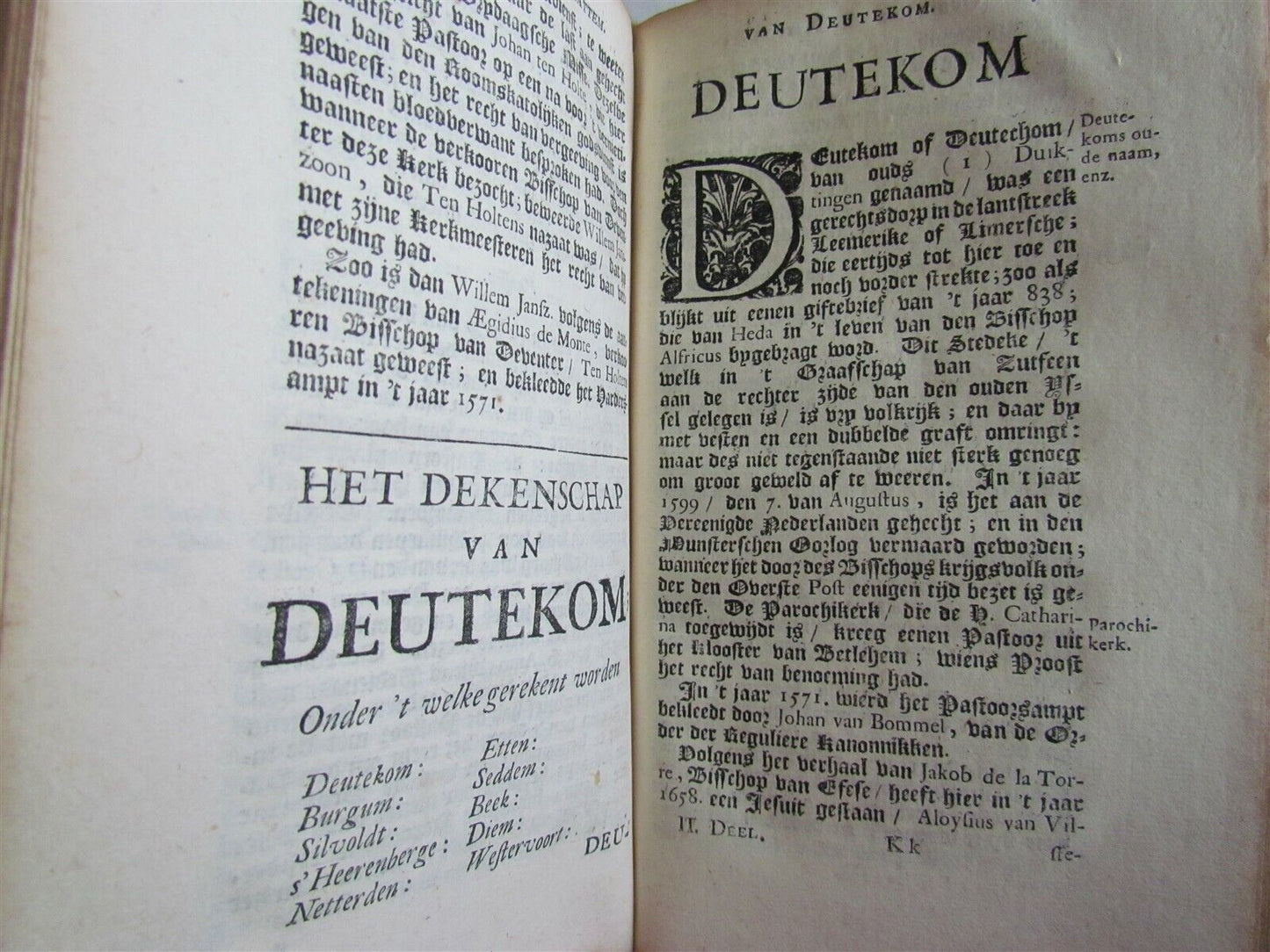 1725 2 volumes History & Antiquities of DEVENTER NETHERLANDS antique VELLUM