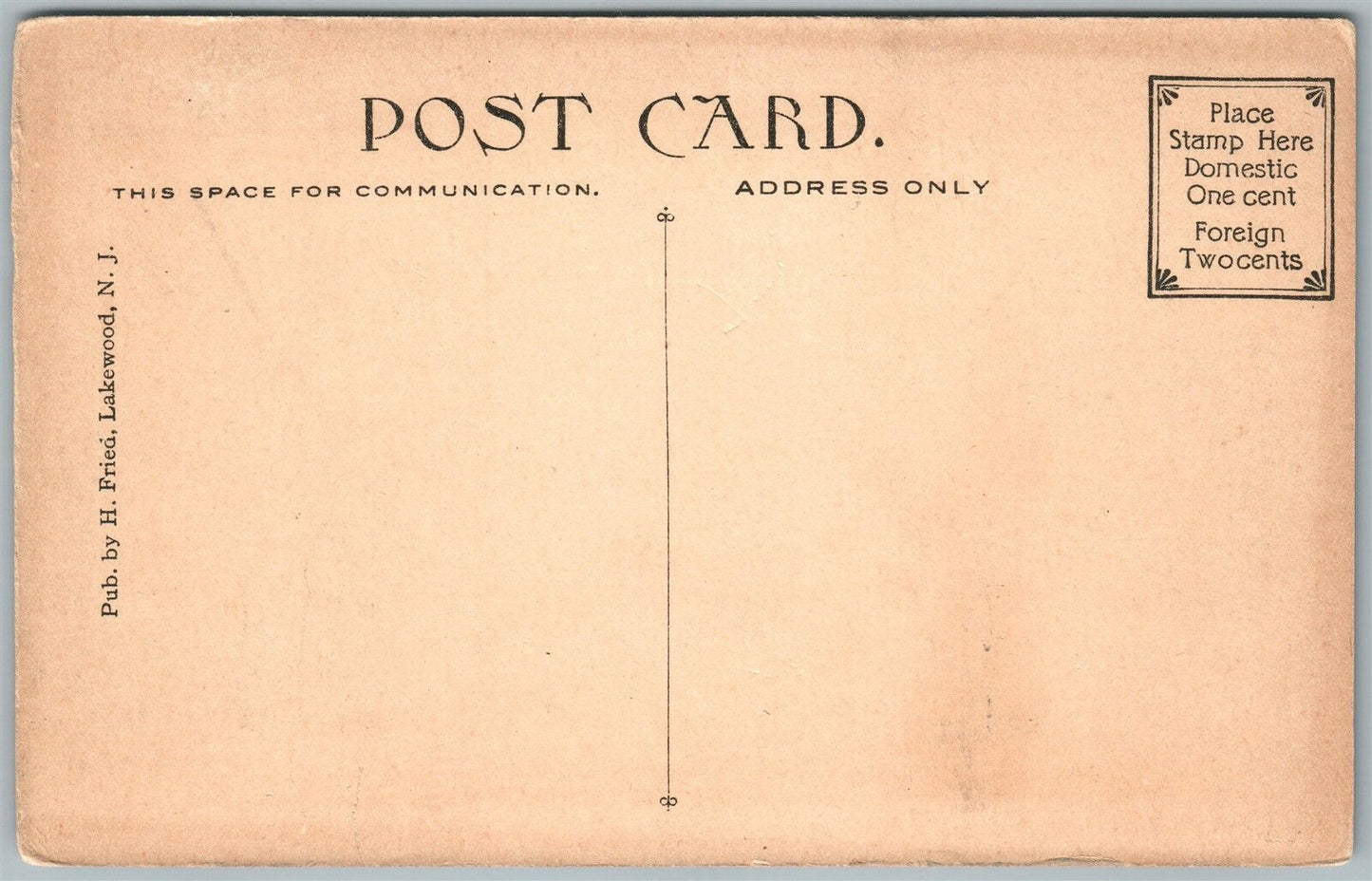 LAKEWOOD NJ CLIFTON AVENUE ANTIQUE POSTCARD