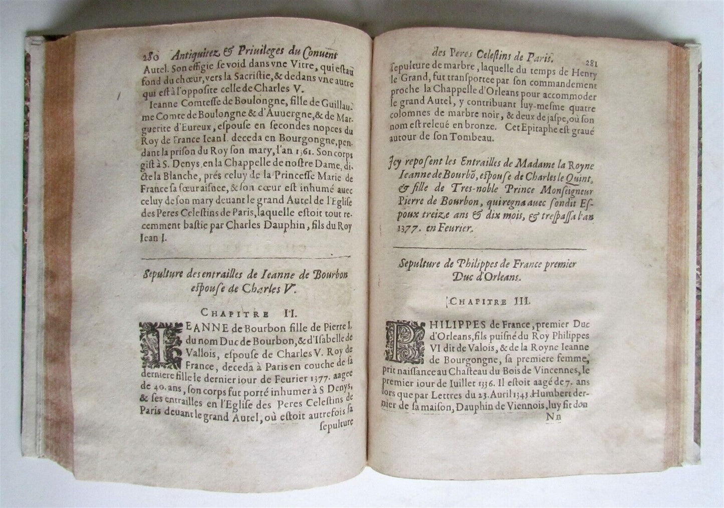 1634 antique Histoire du monastere et convent des Peres in FRENCH