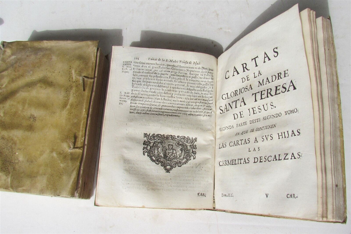 1724 2 volumes Cartas de Santa Teresa de Jesus by Teresa of Ávila antique books