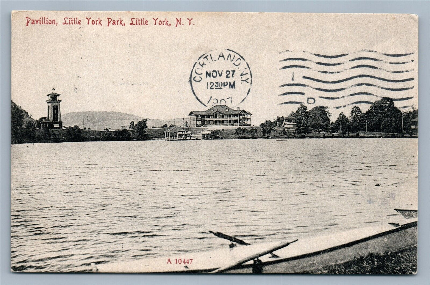 LITTLE YORK NY PARK PAVILION ANTIQUE POSTCARD