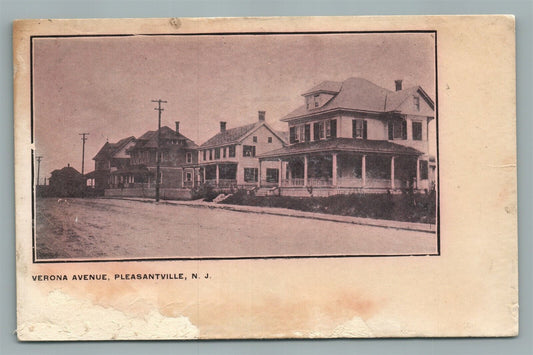 PLEASANTVILLE NJ VERONA AVENUE ANTIQUE POSTCARD