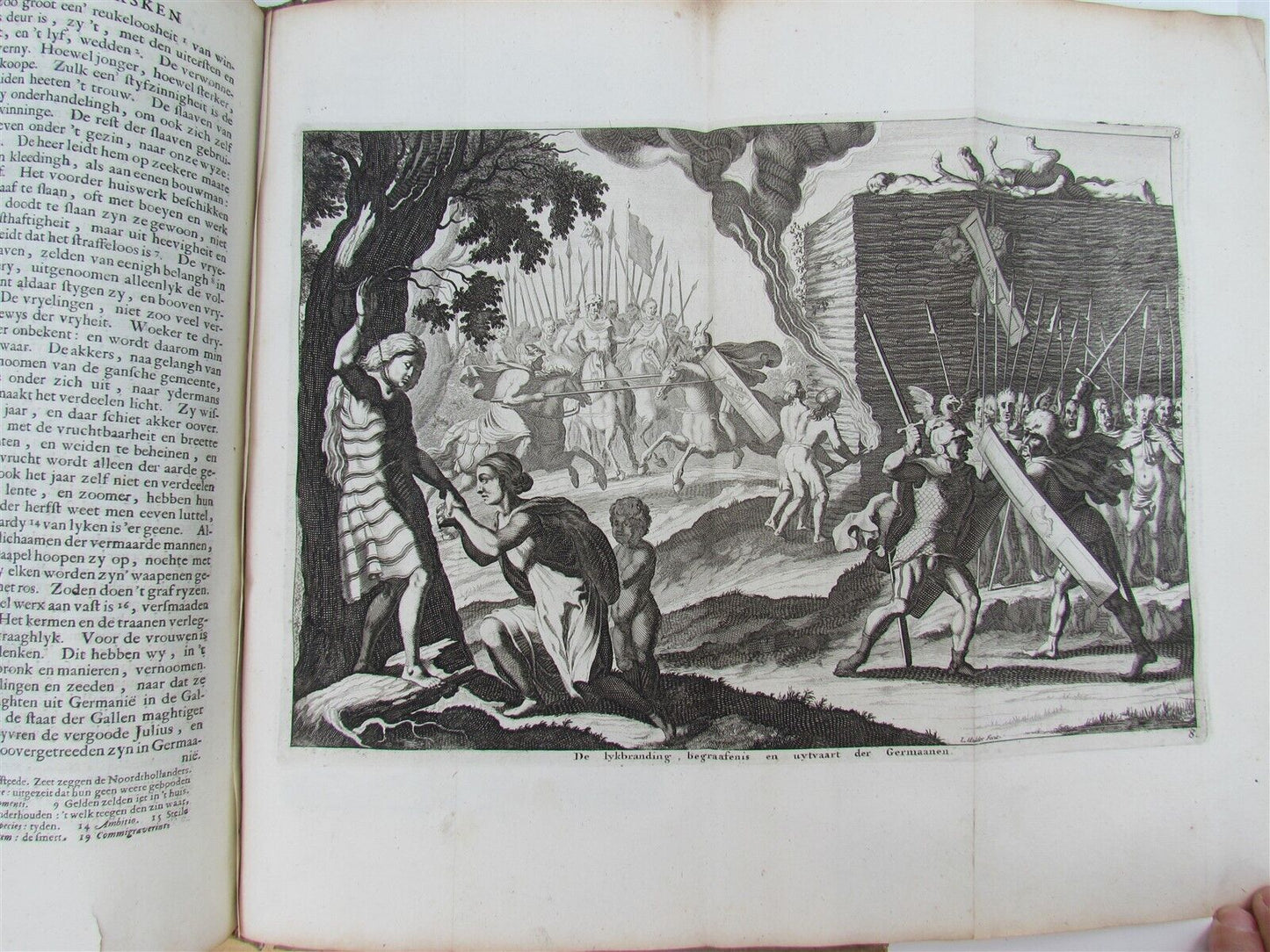 1704 TACITUS WORKS ILLUSTRATED BEAUTIFUL ENGRAVINGS VELLUM BOUND FOLIO ANTIQUE