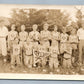 GRAYS SPORT TEAM SKULL w/ BONES PENNANT ANTIQUE REAL PHOTO POSTCARD RPPC