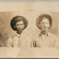 MEN SMOKING CIGARS ANTIQUE REAL PHOTO POSTCARD RPPC