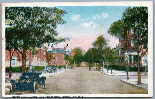BROOKLYN NY ARLINGTON AVENUE ANTIQUE POSTCARD