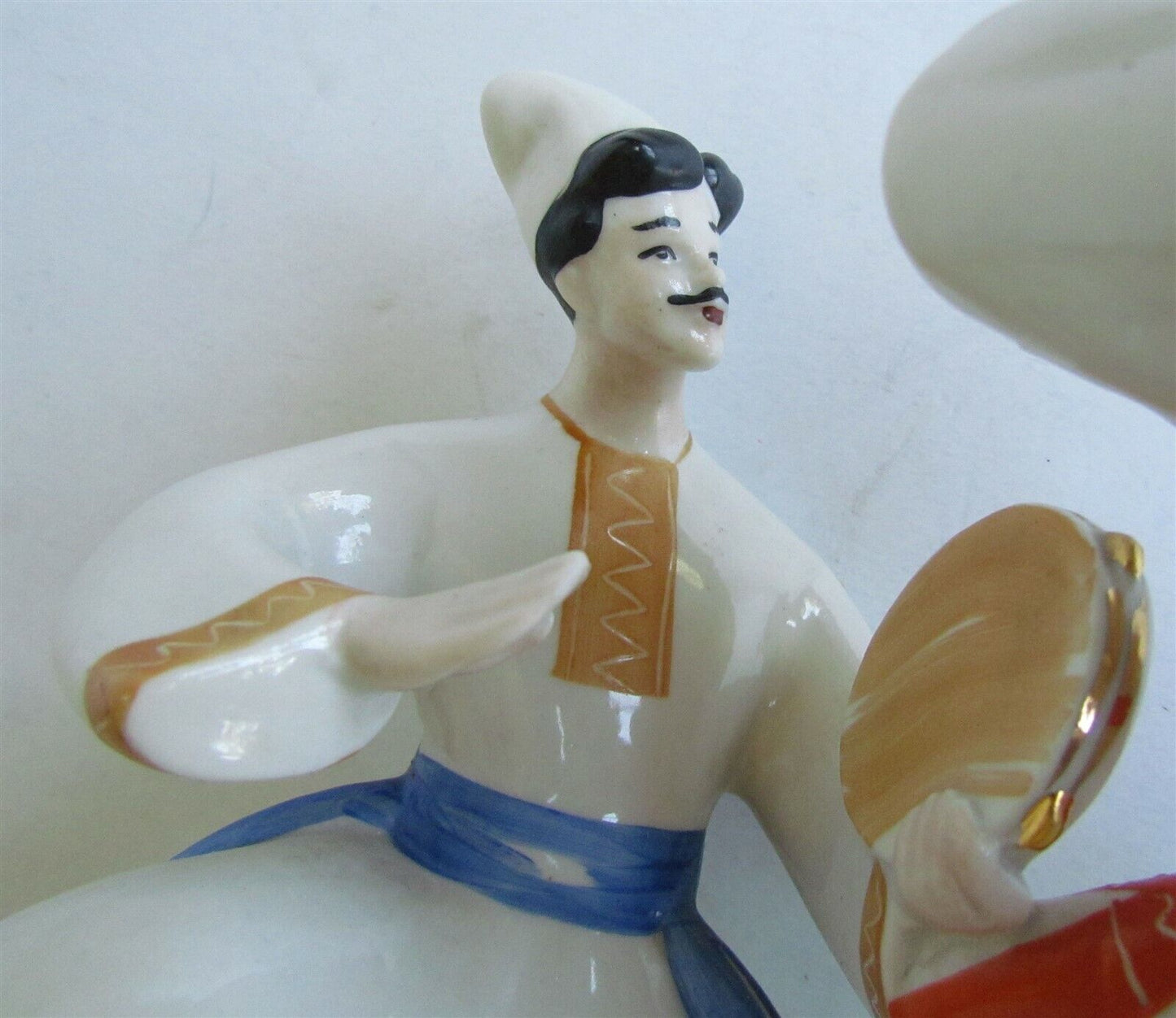 RUSSIAN 1960s PORCELAIN FIGURE DANCING COUPLE vintage