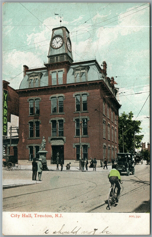 TRENTON NJ CITY HALL ANTIQUE POSTCARD