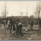 TREE PLANTING ANTIQUE REAL PHOTO POSTCARD RPPC