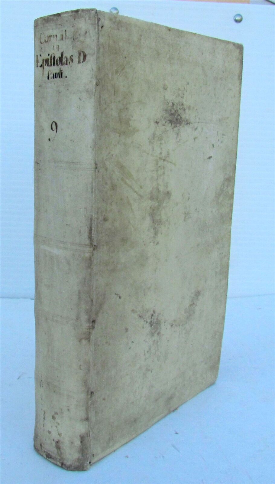 1648 PENTATEUCH MOSES COMMENTARY VELLUM BOUND FOLIO by Cornellius Lapide