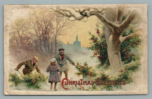 JOHN WINSCH CHRISTMAS GREETINGS ANTIQUE POSTCARD