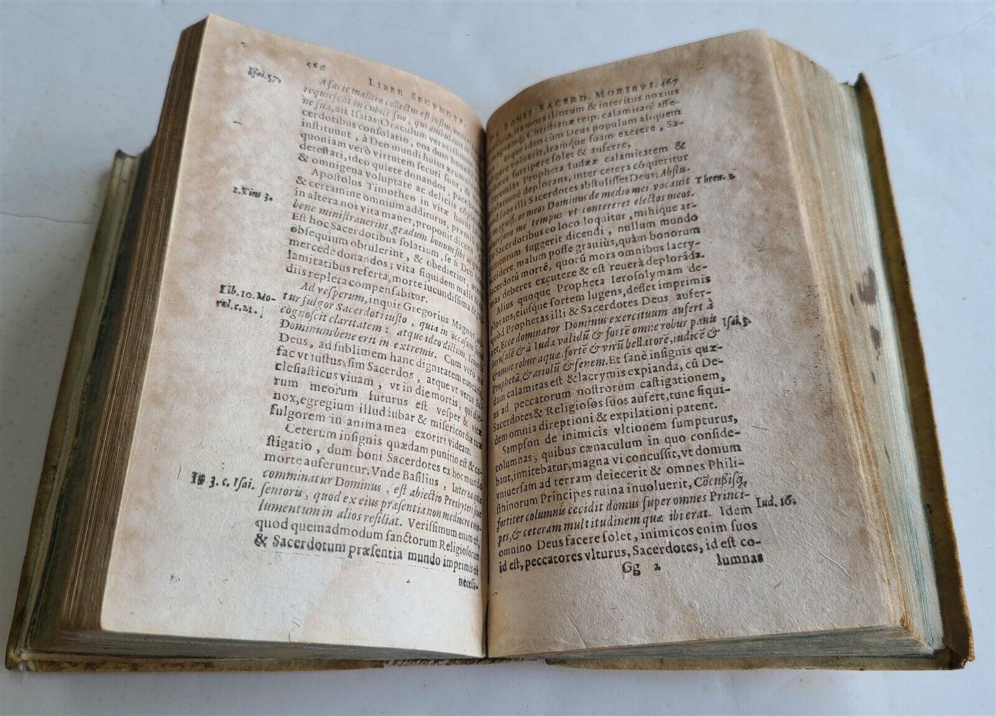 1615-1616 THEOLOGY WORKS by Pierre de Besse antique VELLUM BOUND