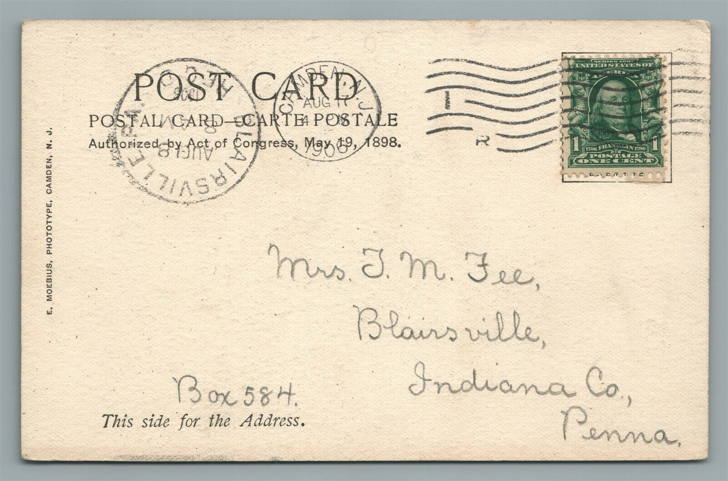 CAMDEN NJ ROMAN CATHOLIC CHURCH ANTIQUE POSTCARD