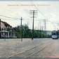 BOUND BROOK N.J. BEECHWOOD AVENUE ANTIQUE POSTCARD trolley railroad