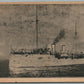 MILITARY SHIP CRUISER USS RALEIGH ANTIQUE POSTCARD