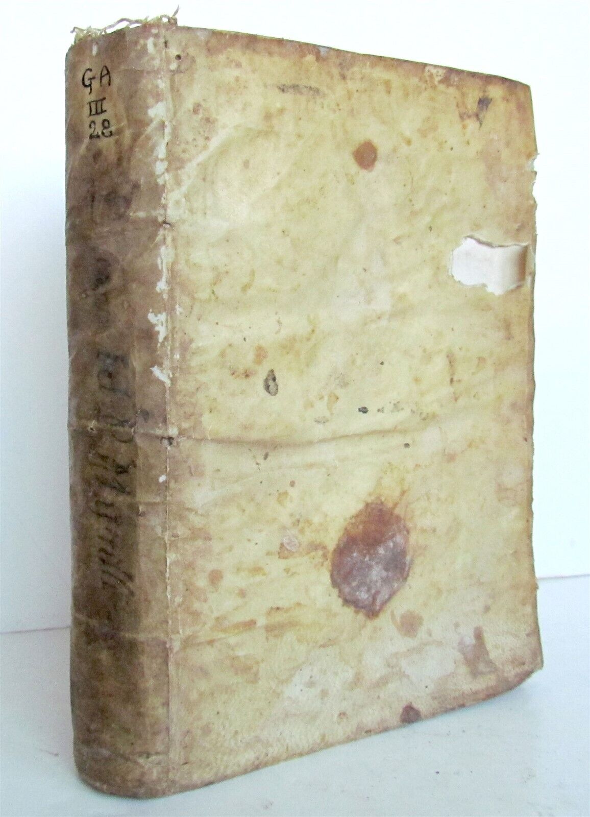 1607 DISCORSI DEL P.GREGORIO MASTRILLI DELLA COMPAGNIA DI GIESU antique VELLUM