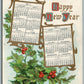 HAPPY NEW YEAR 1911 CALENDAR ANTIQUE POSTCARD