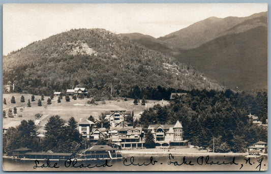LAKE PLACID CLUB NY 1924 ANTIQUE REAL PHOTO POSTCARD RPPC