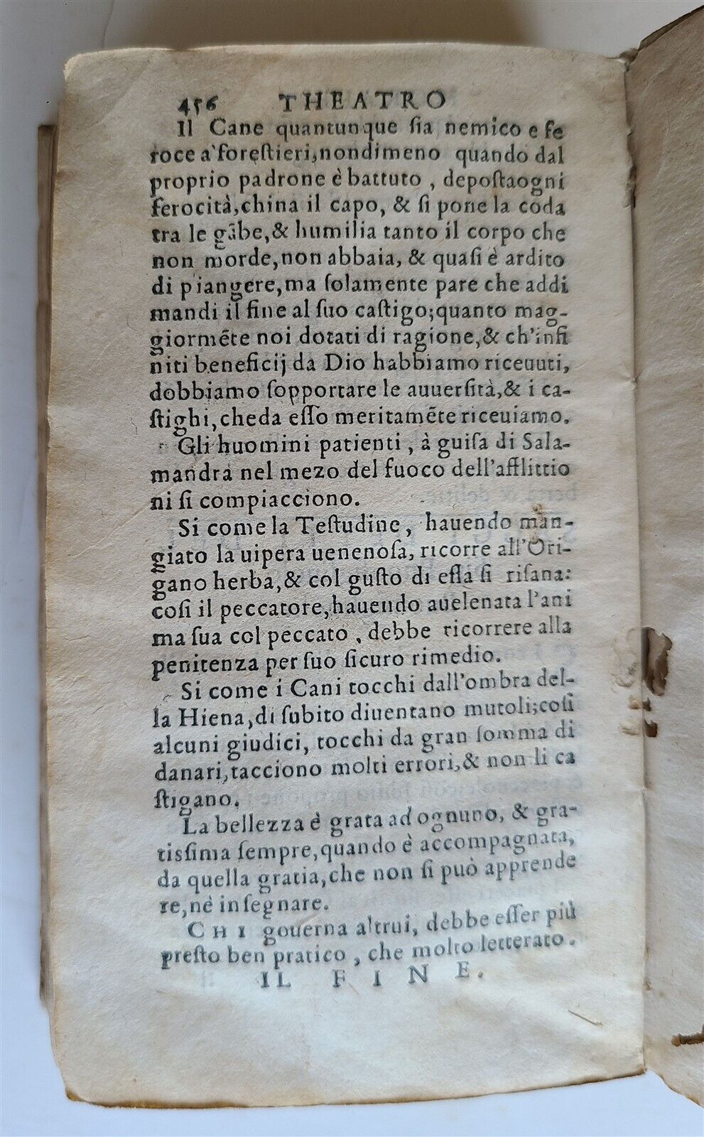 1582 Theatro morale de moderni ingegni by Cherubino Ghirardacci antique VELLUM