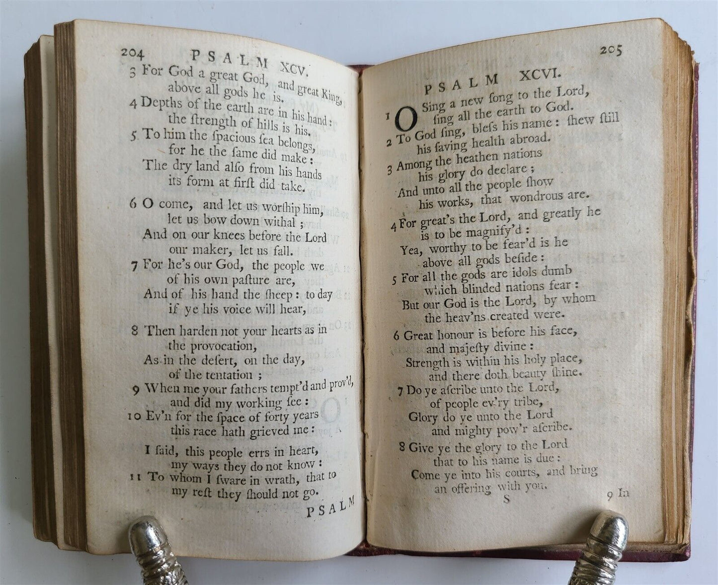 1761 PSALMS of DAVID in METRE antique EDINBURGH bible