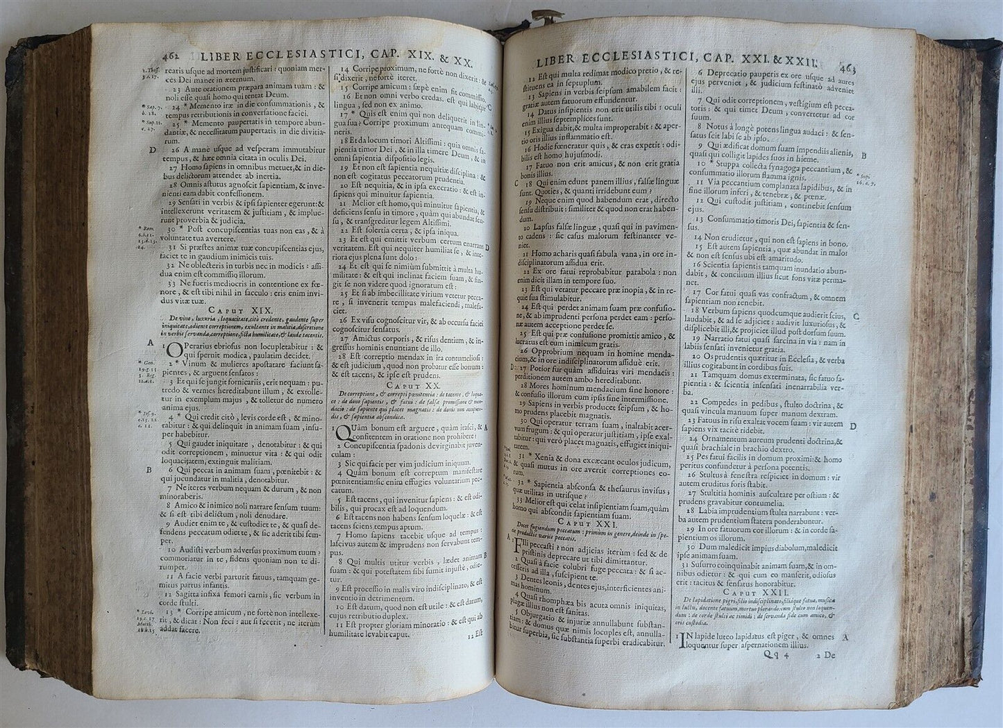 1675 BIBLE in LATIN ANTIQUE FOLIO printed in Lyon France