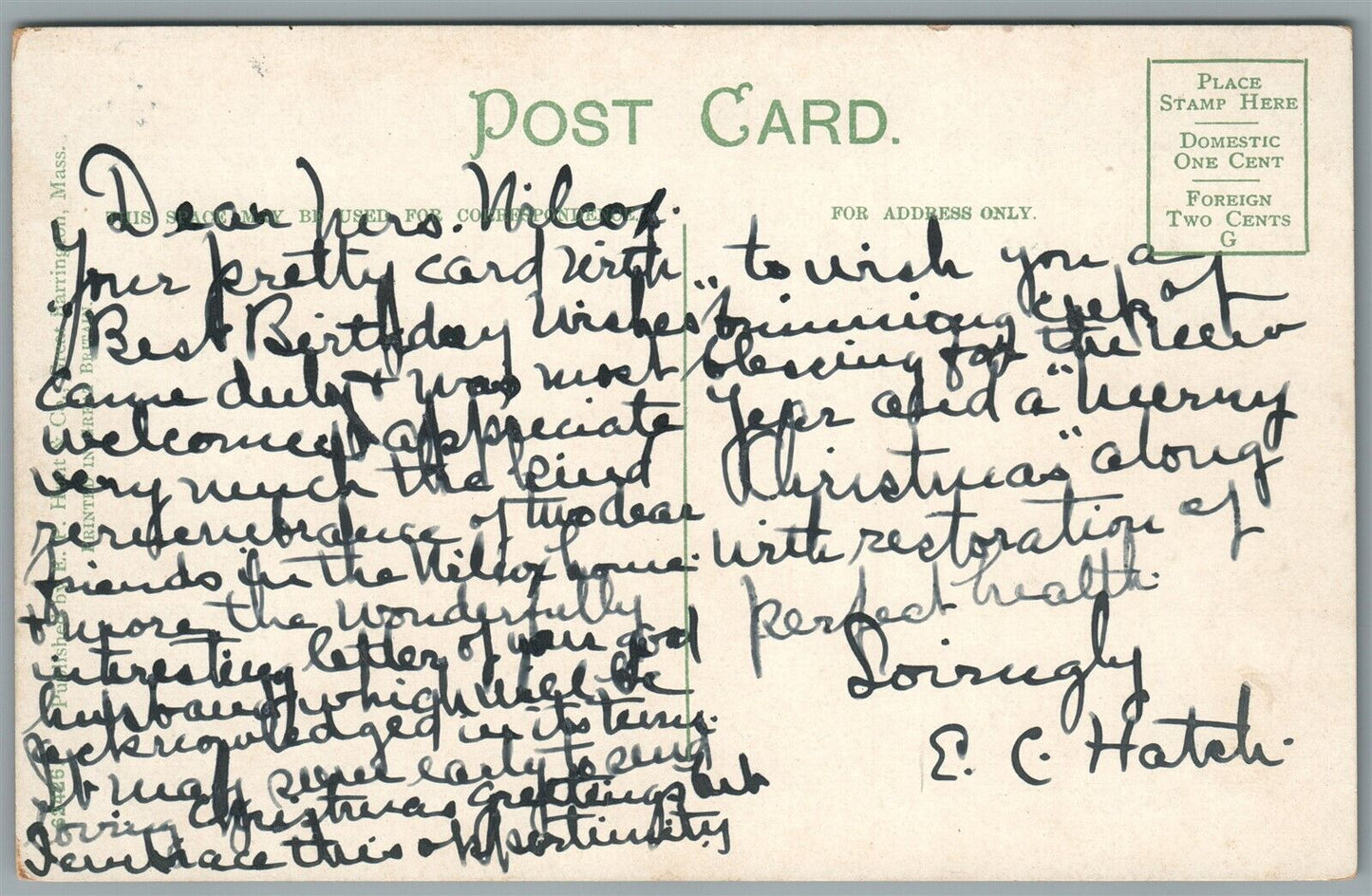 GREAT BARRINGTON MA WYANTENUCK GOLF GROUNDS ANTIQUE POSTCARD