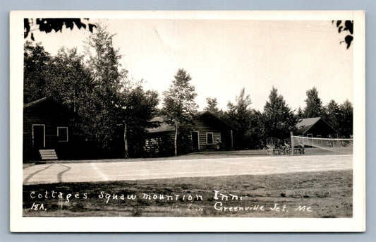 GREENVILLE JET ME COTTAGES SQUAW MOUNTAIN INN ANTIQUE REAL PHOTO POSTCARD RPPC