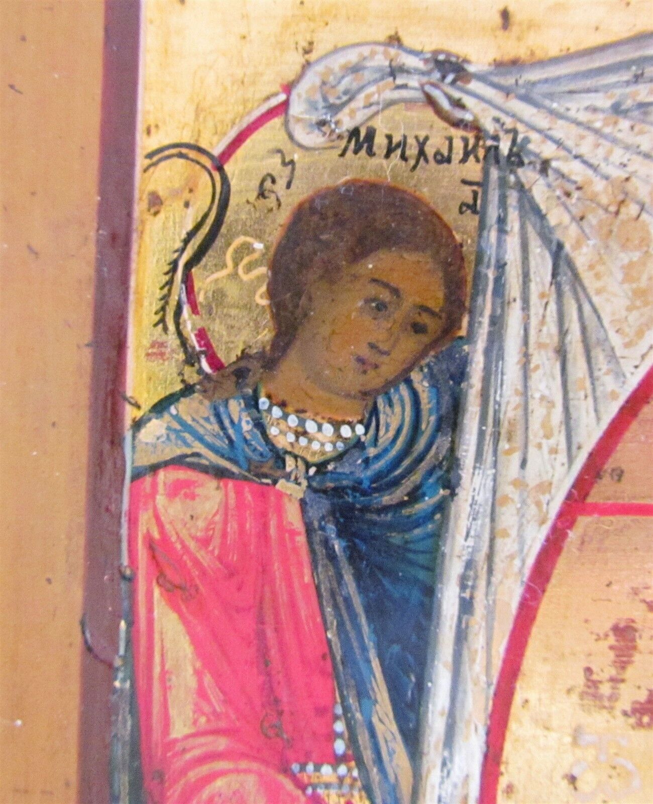 RUSSIAN ICON of VERNICLE antique 19th CENTURY hand painted on gold