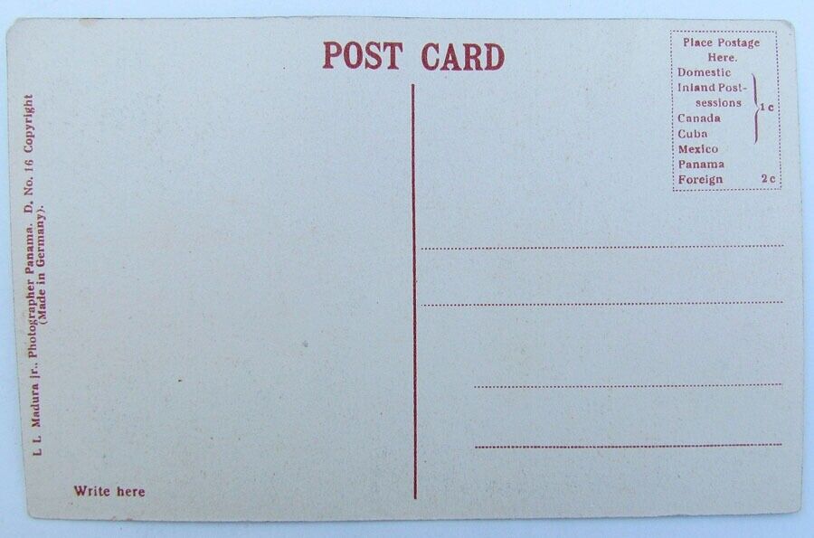 VINTAGE POSTCARD - STORE HOUSE OF THE PANAMA CANAL AT MOUNT HOPE