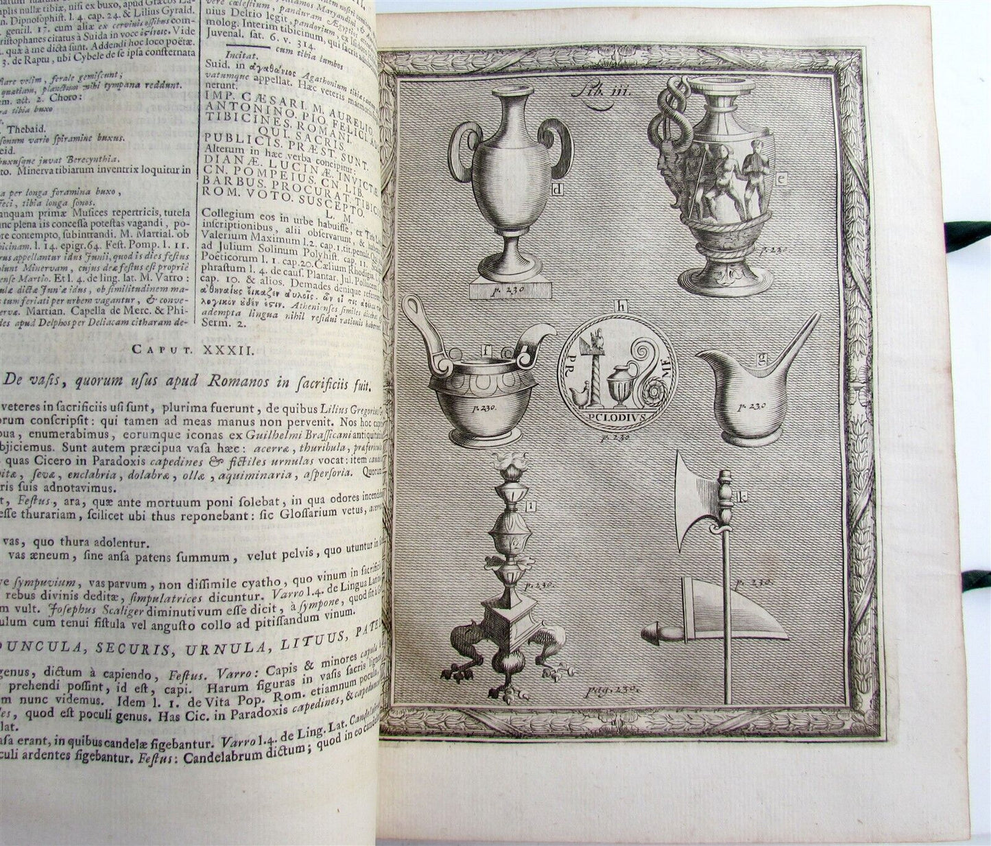 1743 ROMAN ANTIQUITIES by J. Rosinus VELLUM ARMORIAL BINDING ILLUSTRATED antique