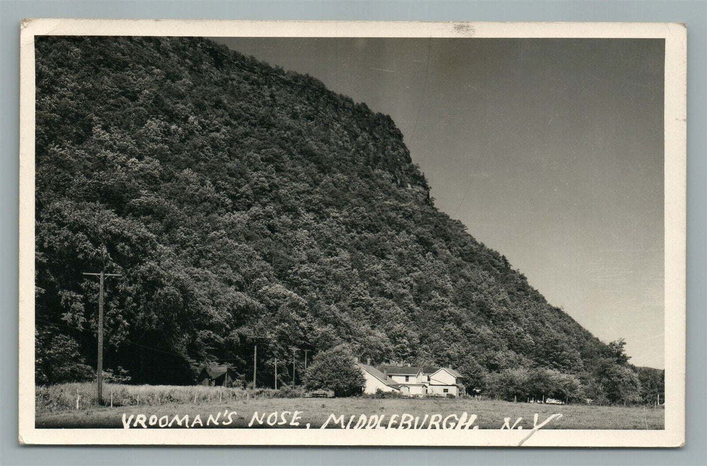 MIDDLEBURGH NY VROOMAN'S NOSE VINTAGE REAL PHOTO POSTCARD RPPC