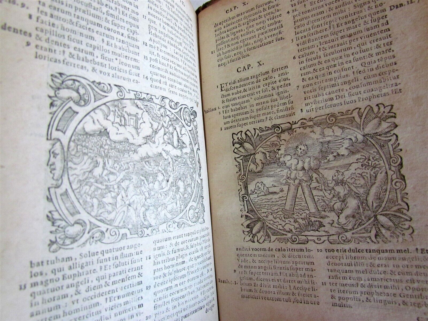 1585 BIBLE ILLUSTRATED Jost Amman & Virgil Solis BIBLIA SACRA antique PIGSKIN