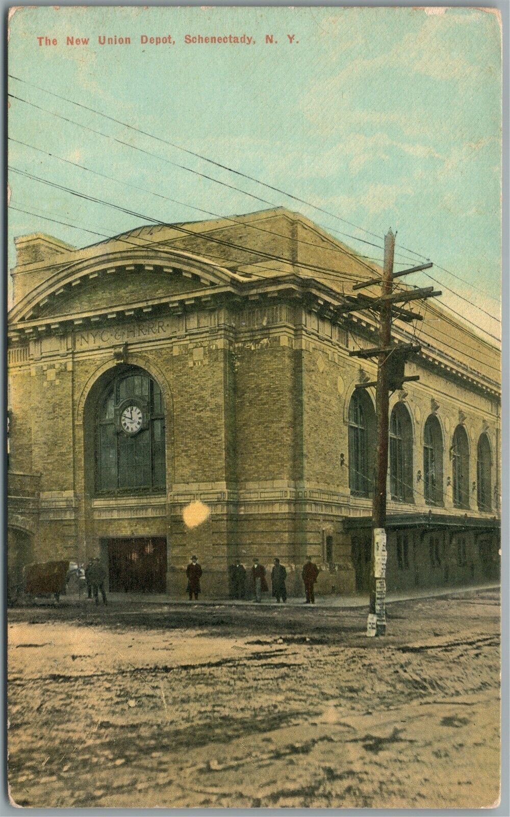 SCHENECTADY PA RAILROAD STATION RAILWAY DEPOT ANTIQUE POSTCARD