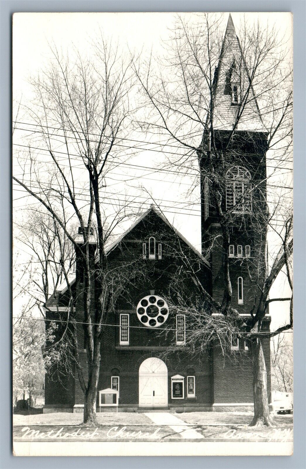 AVON NY METHODIST CHURCH VINTAGE REAL PHOTO POSTCARD RPPC