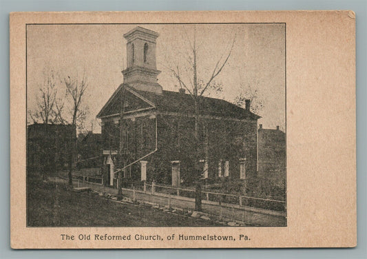 HUMMELSTOWN PA OLD REFORMED CHURCH ANTIQUE POSTCARD