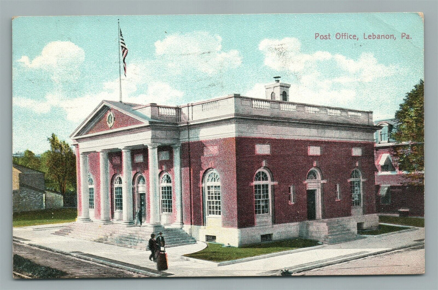 LEBANON PA POST OFFICE ANTIQUE POSTCARD