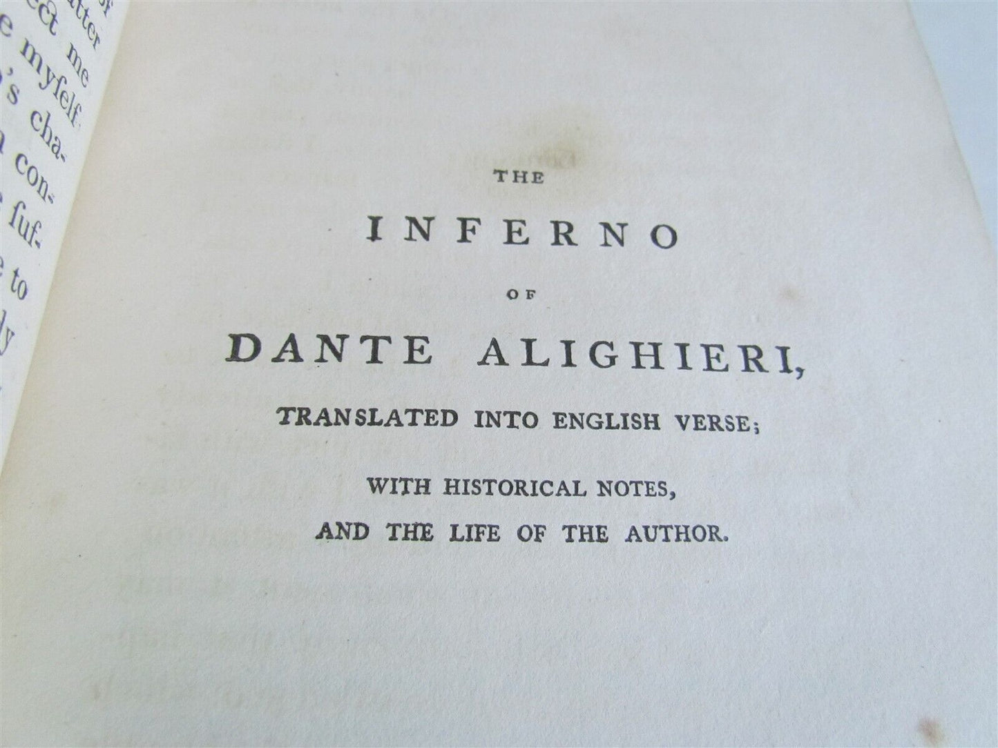 1802 DIVINA COMMEDIA of Dante Alighieri 1st ENGLISH EDITION antique 3 VOLUMES