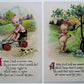 VINTAGE PAIR OF ARTIST SIGNED UNDIVIDED POSTCARDS