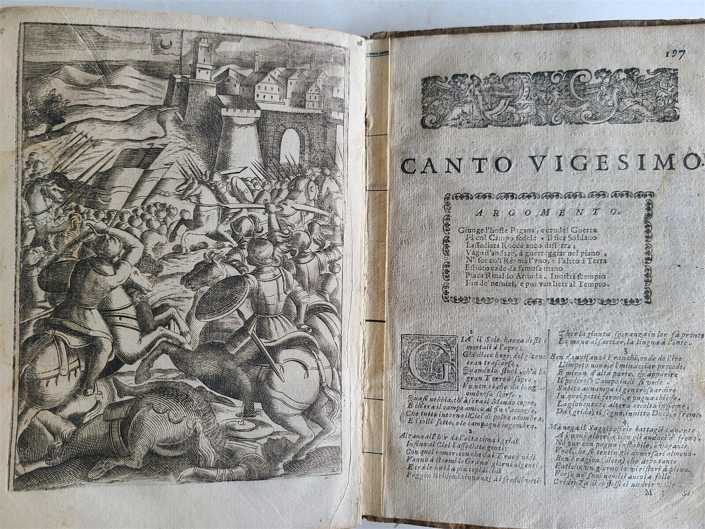 1665 LA JERUSALEMME LIBERATA di TORQUATO TASSO FULLY ILLUSTRATED antique