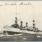 MILITARY SHIP USS ALBANY ANTIQUE REAL PHOTO POSTCARD RPPC