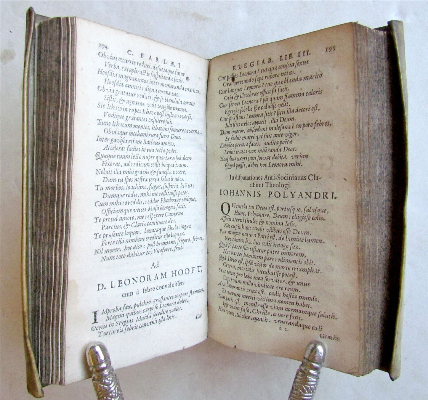 1655 POEMATUM ELEGIARUM by Caspar Barlaeus antique VELLUM BOUND POETRY