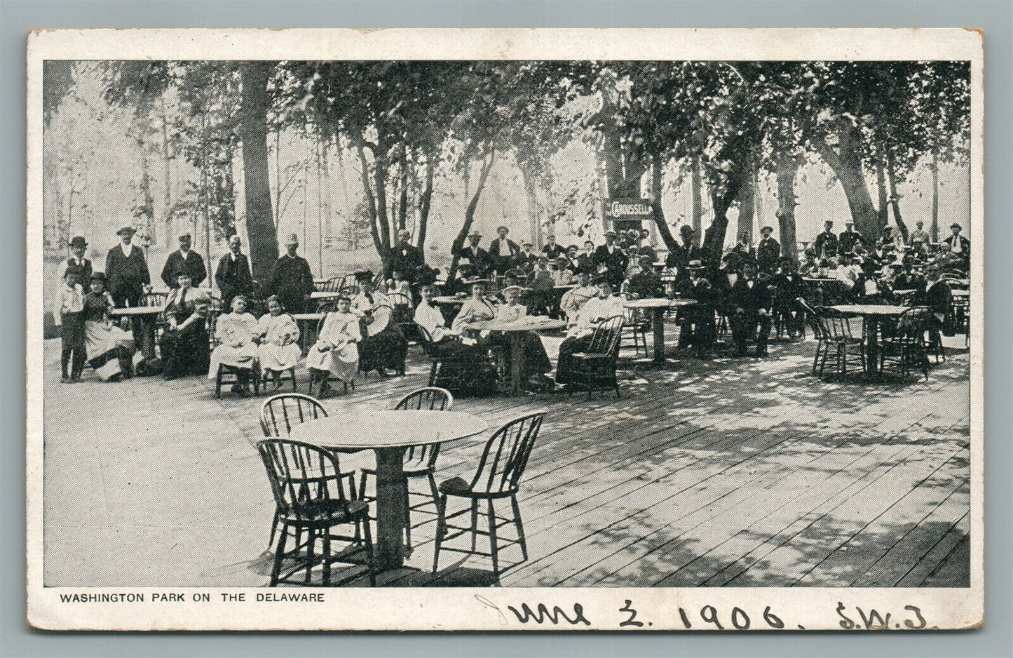 WASHINGTON PARK NJ ON DELAWARE ANTIQUE POSTCARD
