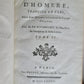 1777 HOMER ODYSSEY 2 volumes antique in FRENCH