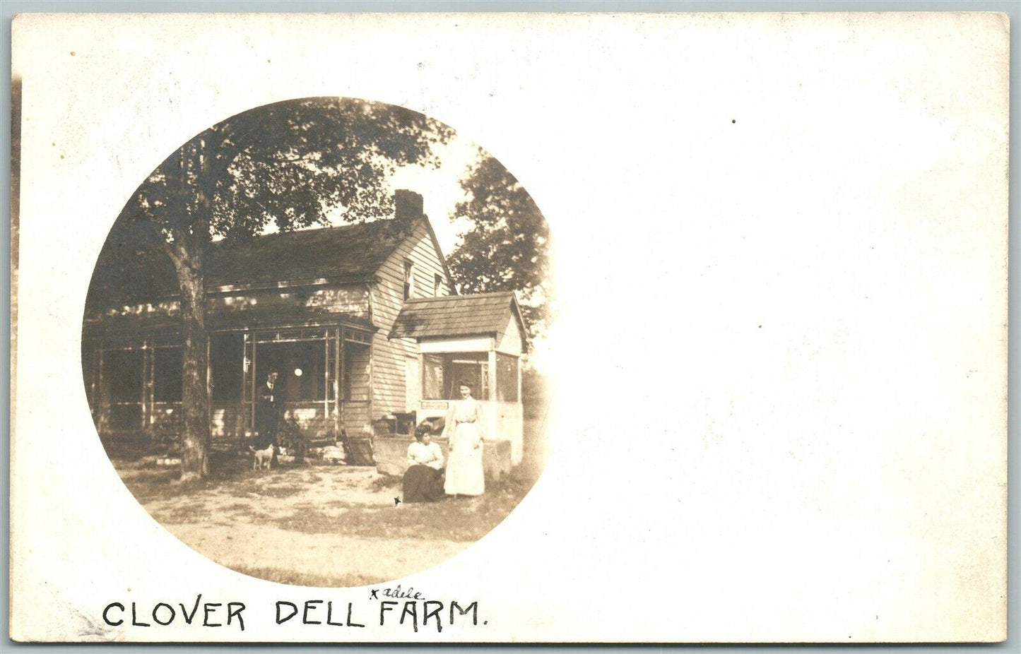 WEATHERLY PA CLOVERDALE FARMS 1909 ANTIQUE REAL PHOTO POSTCARD RPPC