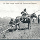 OLD TIME PIEGAN SQUAW w/ TRAVOIS & PAPOOSE ANTIQUE PRIVATE POSTCARD