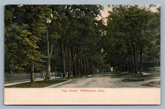 WATERTOWN CT HIGH STREET ANTIQUE POSTCARD