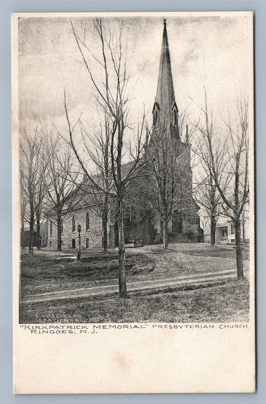 RINGOES NJ KIRKPATRICK MEMORIAL PRESBYTERIAN CHURCH ANTIQUE POSTCARD