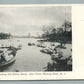 ASBURY PARK NJ DEAL LAKE CANOE RACES ANTIQUE POSTCARD
