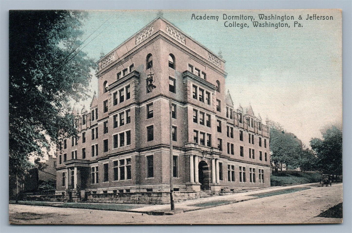 WASHINGTON PA ACADEMY DORMITORY ANTIQUE POSTCARD