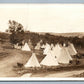 AMERICAN INDIAN CAMP WIGWAMS PENDLETON OR ANTIQUE REAL PHOTO POSTCARD RPPC